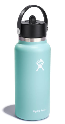 Hydro Flask 32 oz Dew with ice-filled interior keeps beverages cold for hours.