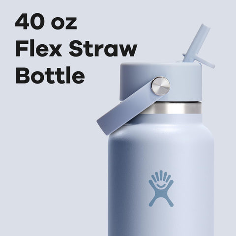 Hydro Flask 40 oz Surf Blue bottle with TempShield insulation.