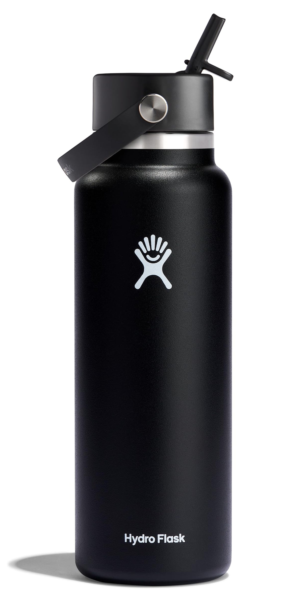 Hydro Flask 40 oz with flex straw cap shows leakproof hydration on the go