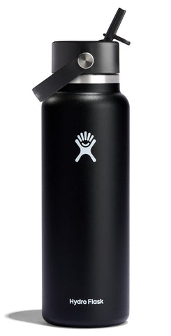 Hydro Flask 40 oz with flex straw cap shows leakproof hydration on the go