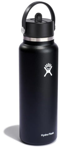 Hydro Flask wide mouth bottle with ice cubes for refreshing cold drinks