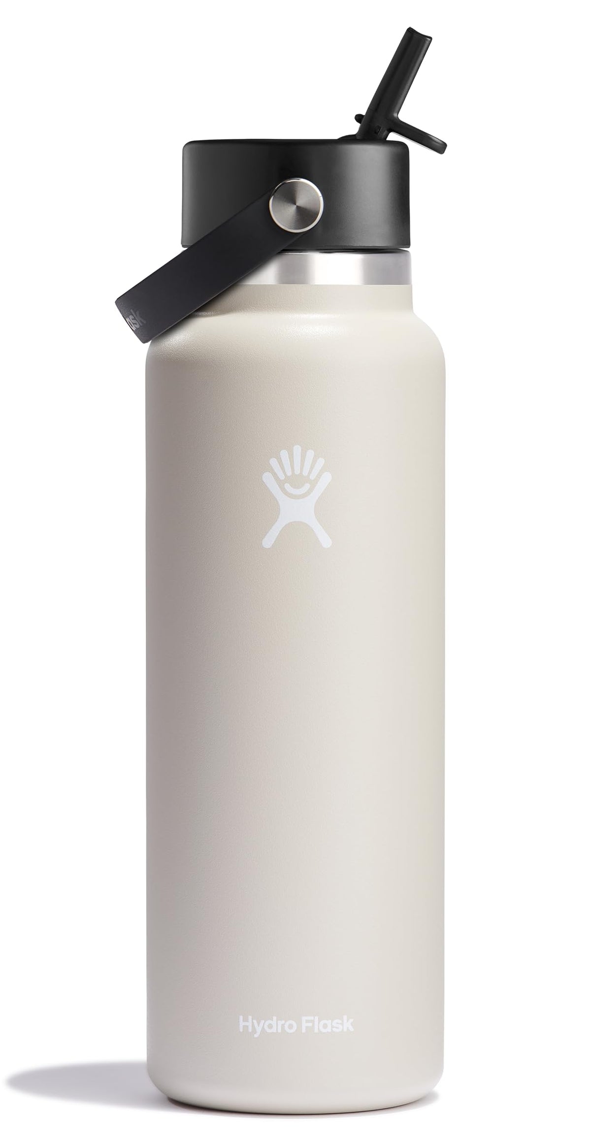 Hydro Flask 40 oz wide-mouth bottle with pour-cap for one-handed hydration.