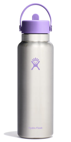 Hydro Flask 40 oz wide-mouth bottle with leakproof cap keeps drinks cold