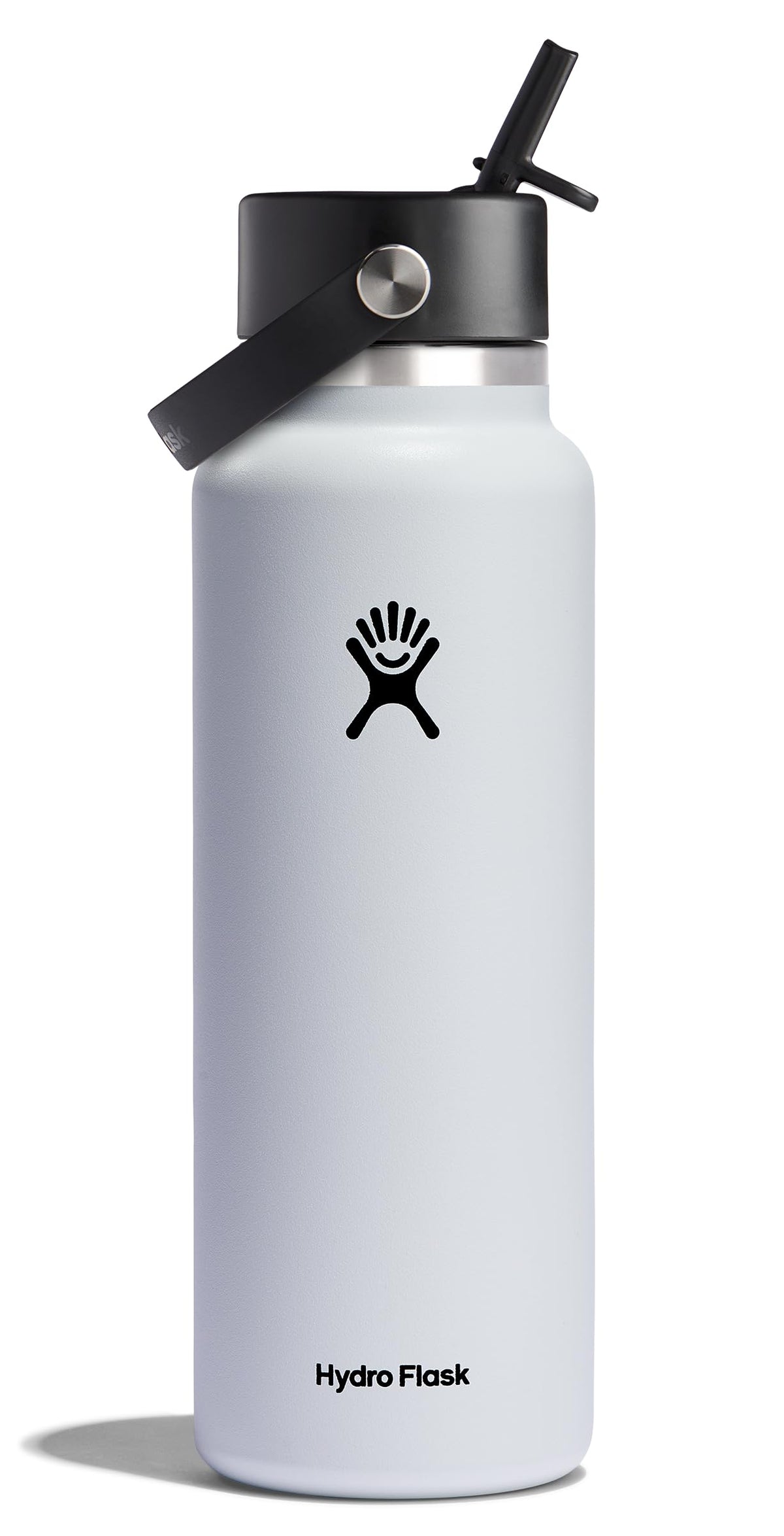 Hydro Flask 40oz wide-mouth bottle with Flex Straw Cap keeps beverages cold for long outings