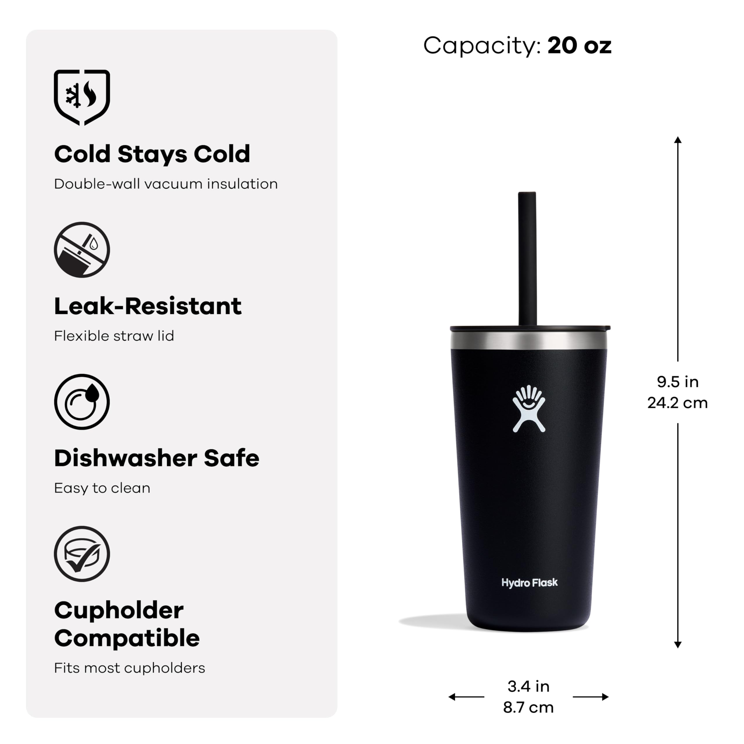 Hydro Flask All Around Straw Lid remains leak-resistant during commutes