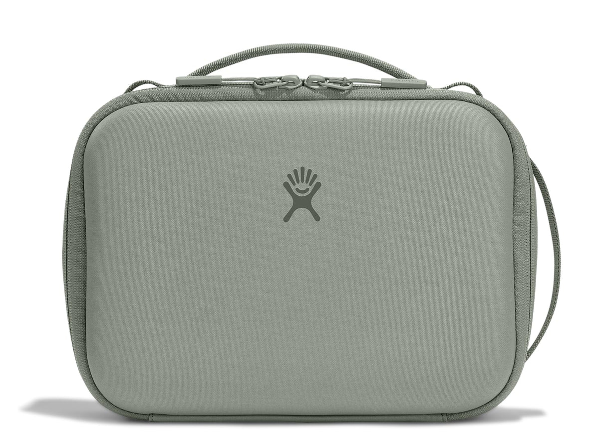 Hydro Flask Carry Out Lunch Box Agave front view, compact insulated storage