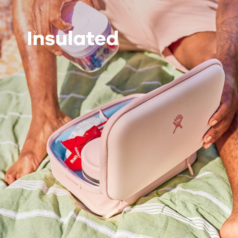 Hydro Flask Carry Out Lunch Box Agave with food inside for meals