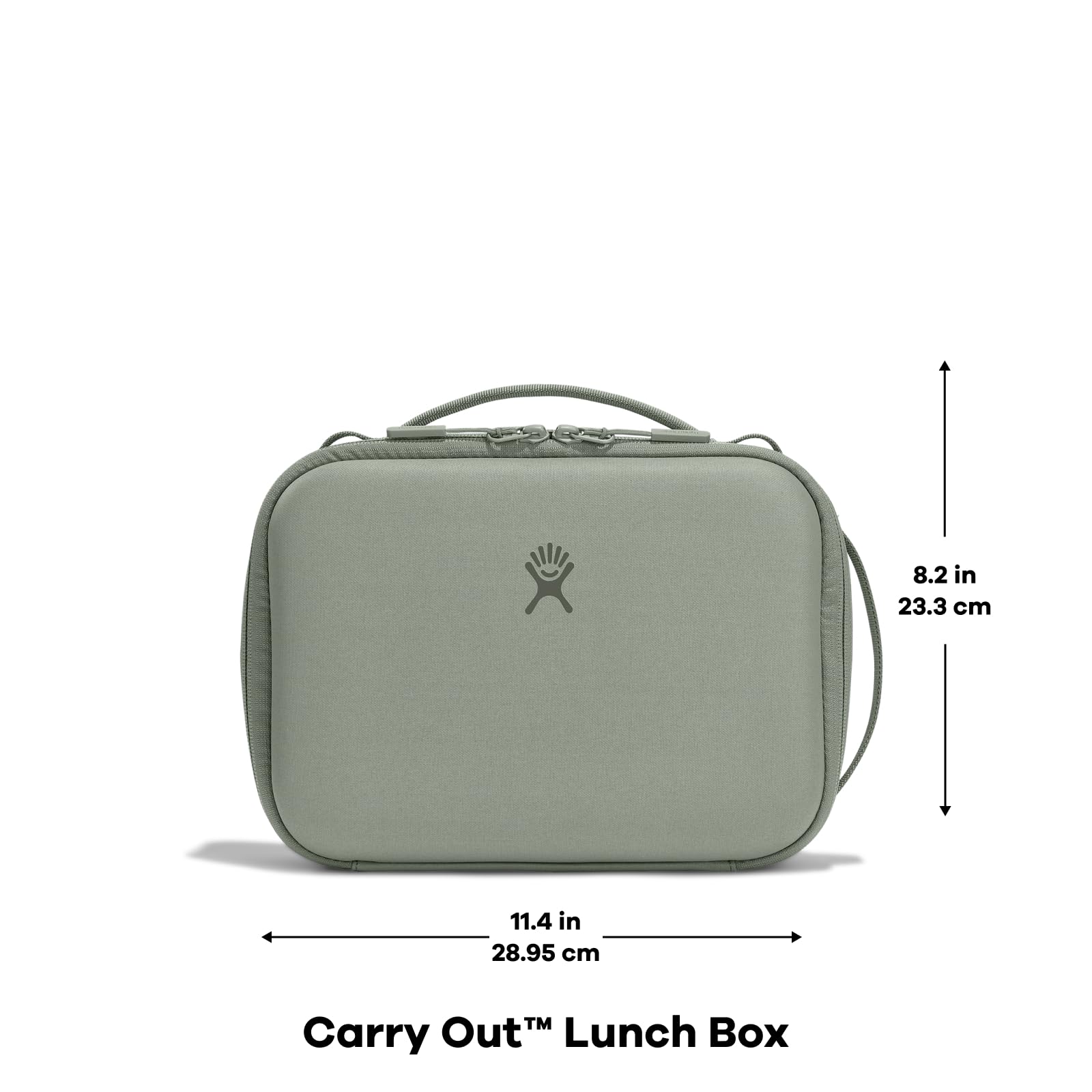 Hydro Flask Carry Out Lunch Box durable compression-molded base provides stability.