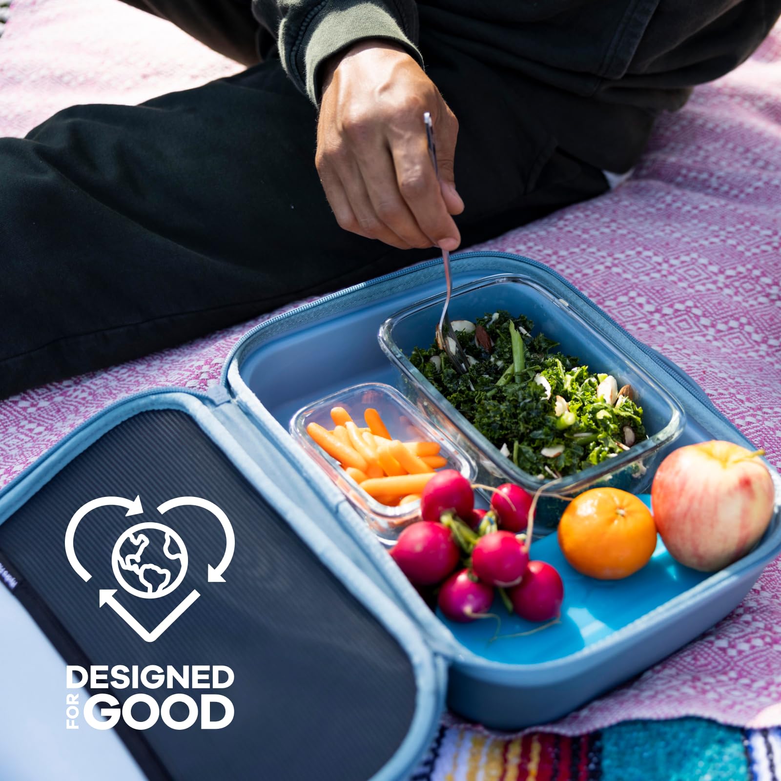 Hydro Flask Carry Out Lunch Box roomy compartment for sandwiches and snacks