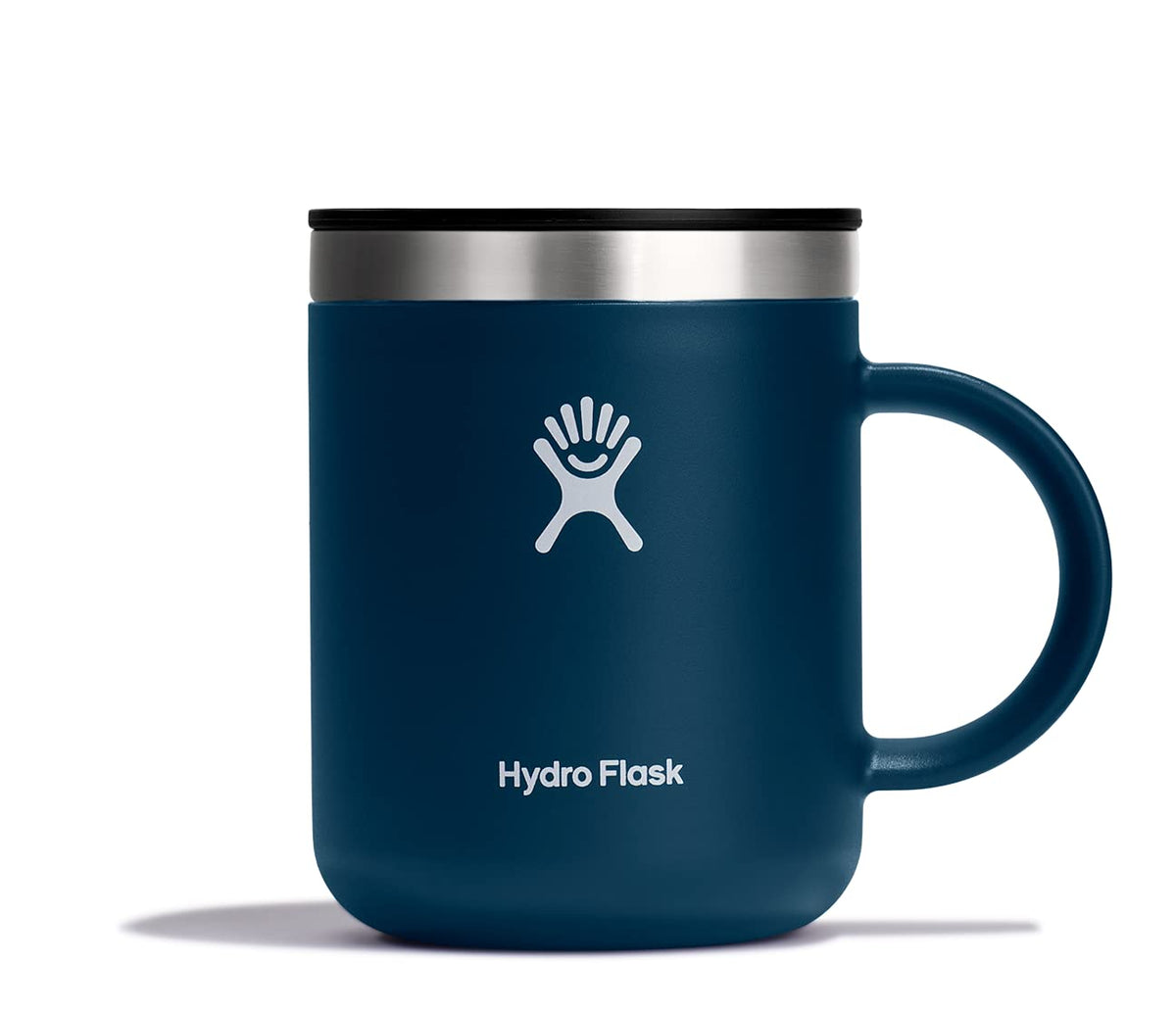 Hydro Flask Coffee Mug Indigo Blue close-up lid highlighting the leak-resistant design