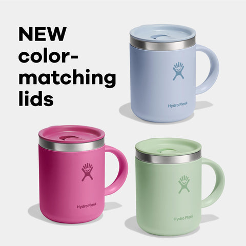 Hydro Flask reef pink mug on desk ideal for daily coffee rituals