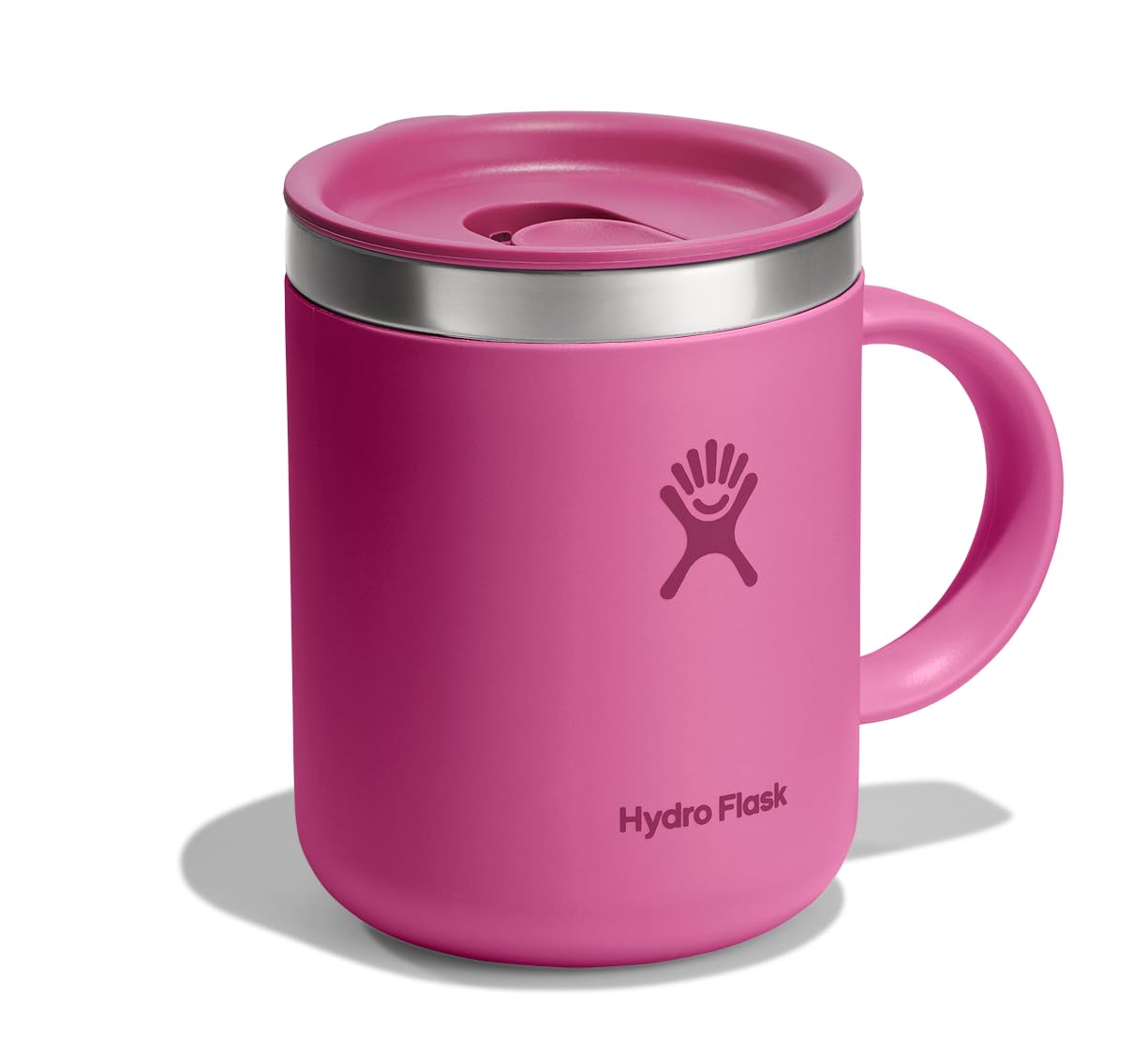 Hydro Flask reef pink mug lid closeable, leak-resistant for on-the-go sipping