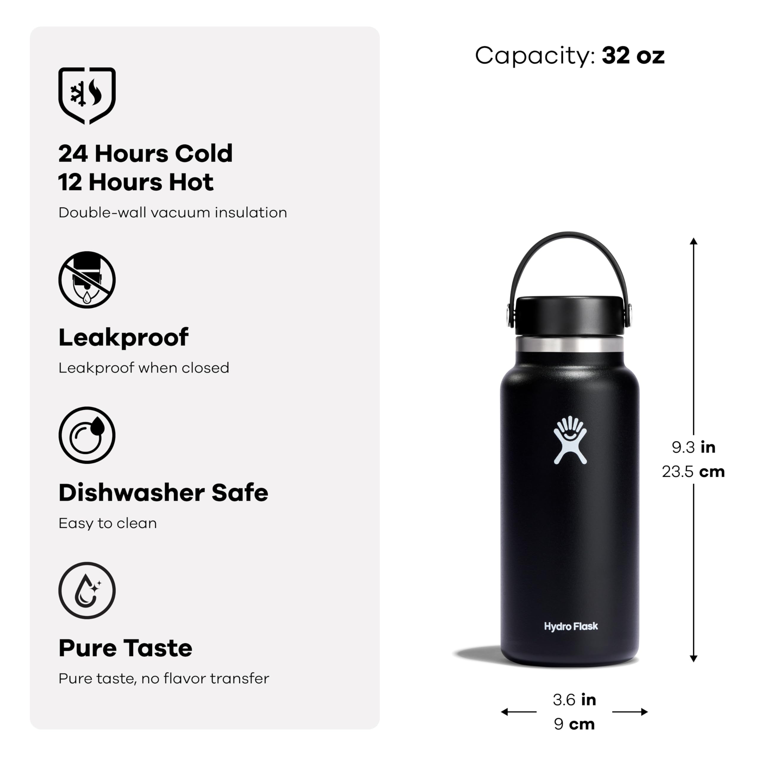Dishwasher-safe Hydro Flask preserves color while simplifying cleanup.