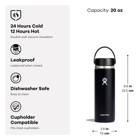 Hydro Flask dishwasher-safe design simplifies cleaning after sports and travel.