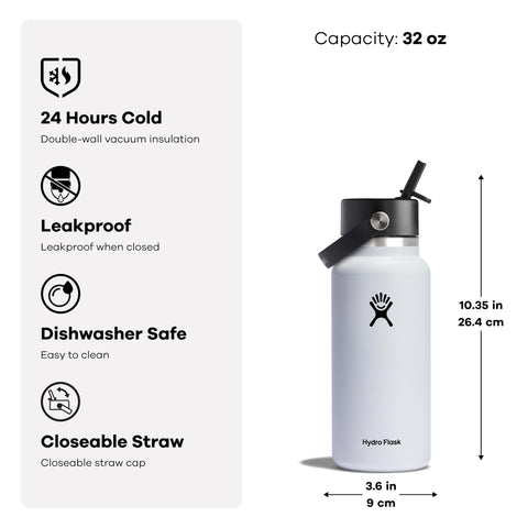 Hydro Flask dishwasher-safe bottle and lid for easy cleaning