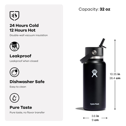 Hydro Flask dishwasher-safe bottle for easy cleaning and vibrant color