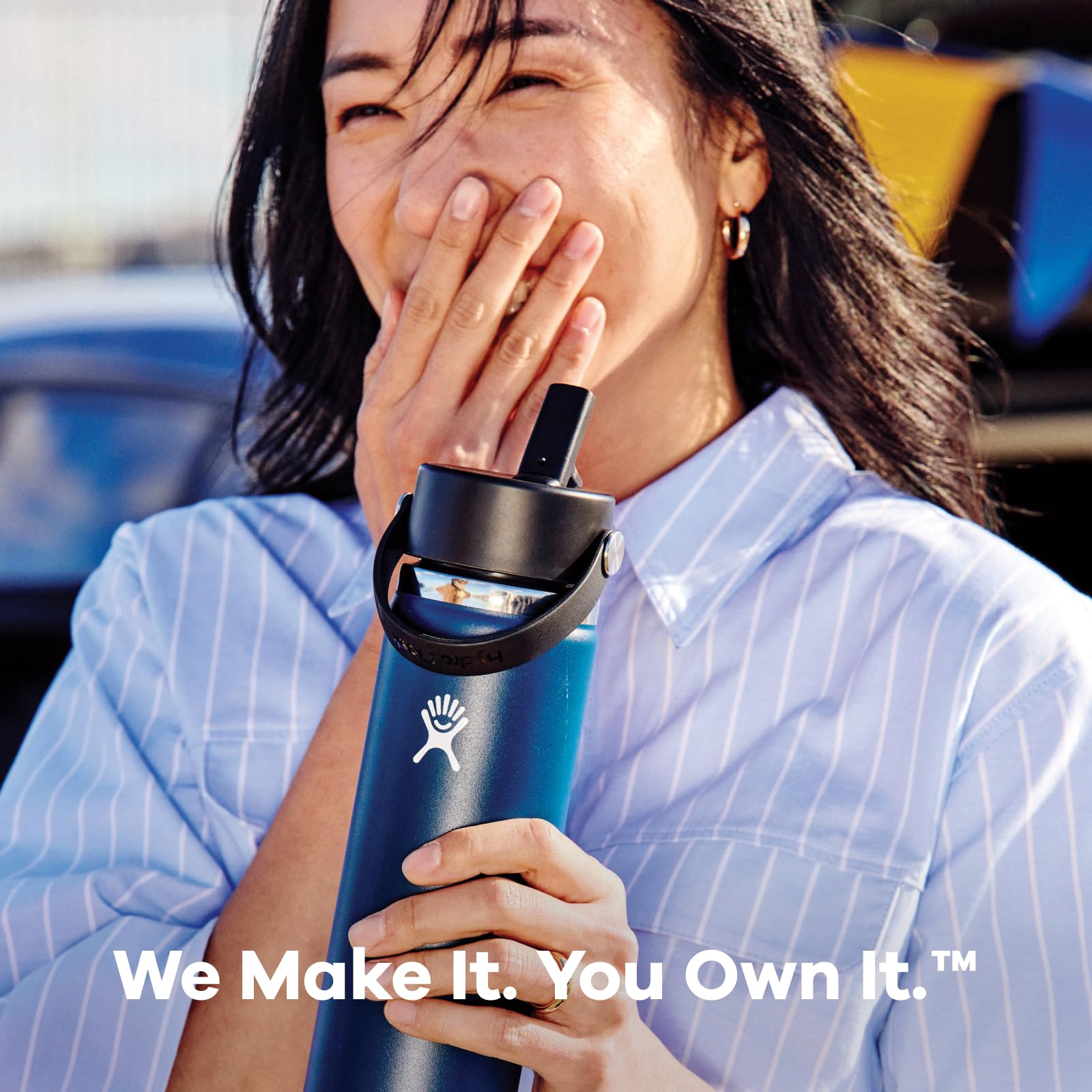 Dishwasher-safe Hydro Flask lid and bottle for easy cleanup