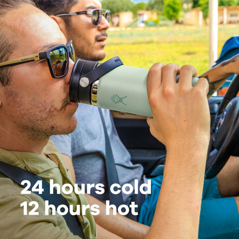 Hot beverage remains hot for hours with the Flex Sip, suitable for morning coffee.