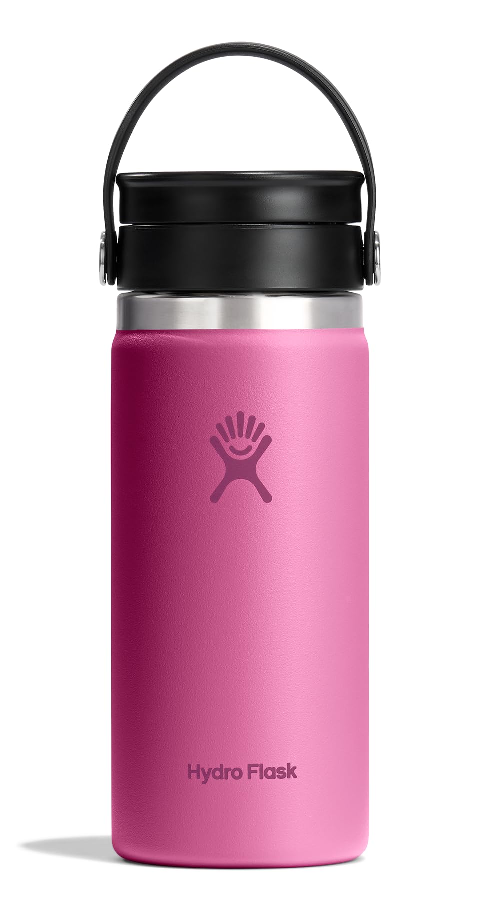 Hydro Flask Flex Sip coffee tumbler in reef pink with leakproof lid for on-the-go sipping