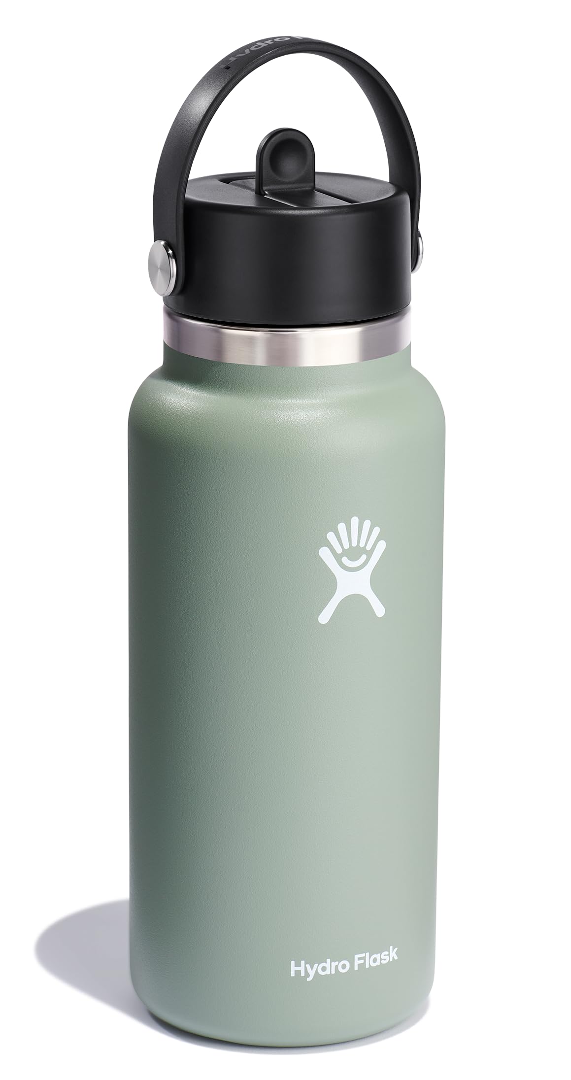 Hydro Flask flex straw cap agave enables easy one-handed sipping during commutes