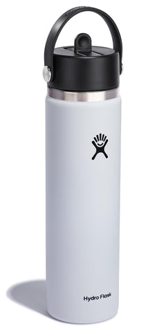Hydro Flask Flex Straw Cap close-up shows leakproof design for travel.