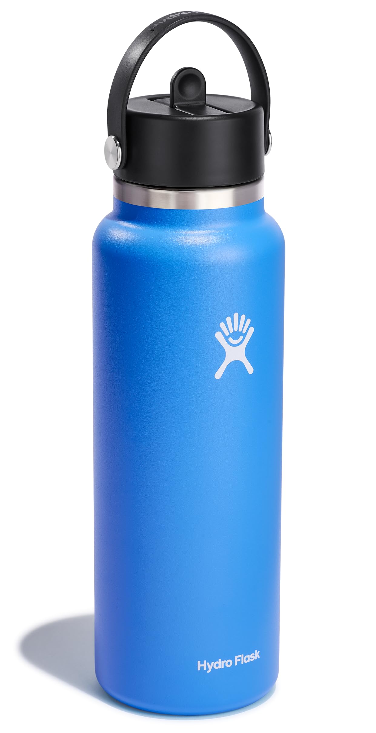 Hydro Flask Flex Straw Cap shown closed for leakproof travel.