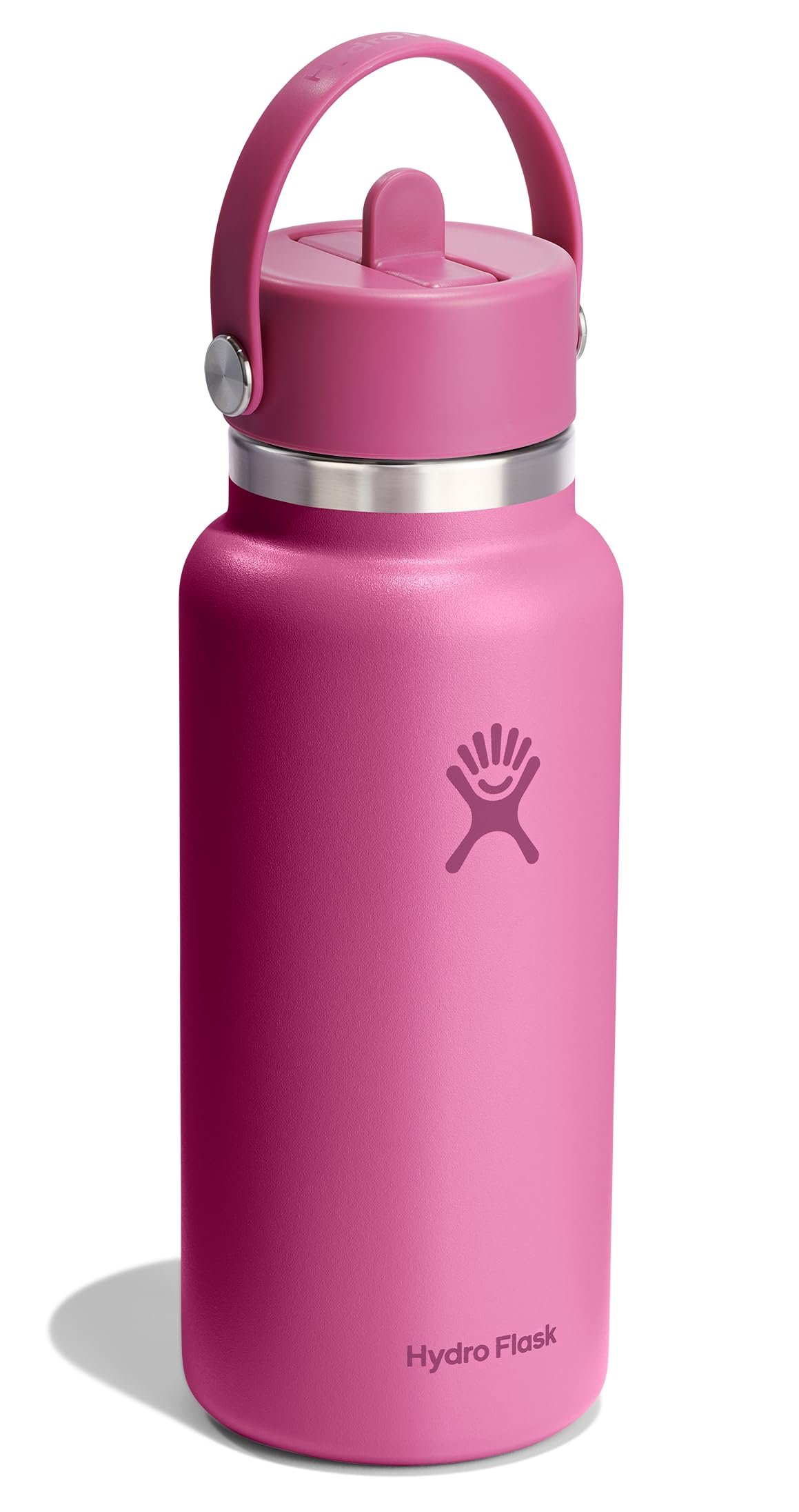 Hydro Flask Flex Straw Cap close-up shows leakproof design for on-the-go sipping