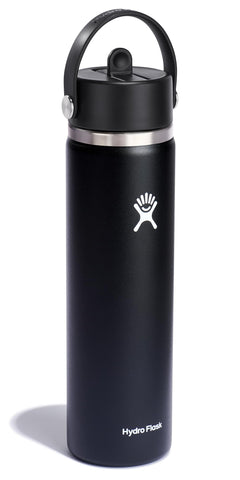 Hydro Flask Flex Straw Cap close-up shows a leakproof seal for on-the-go travel.