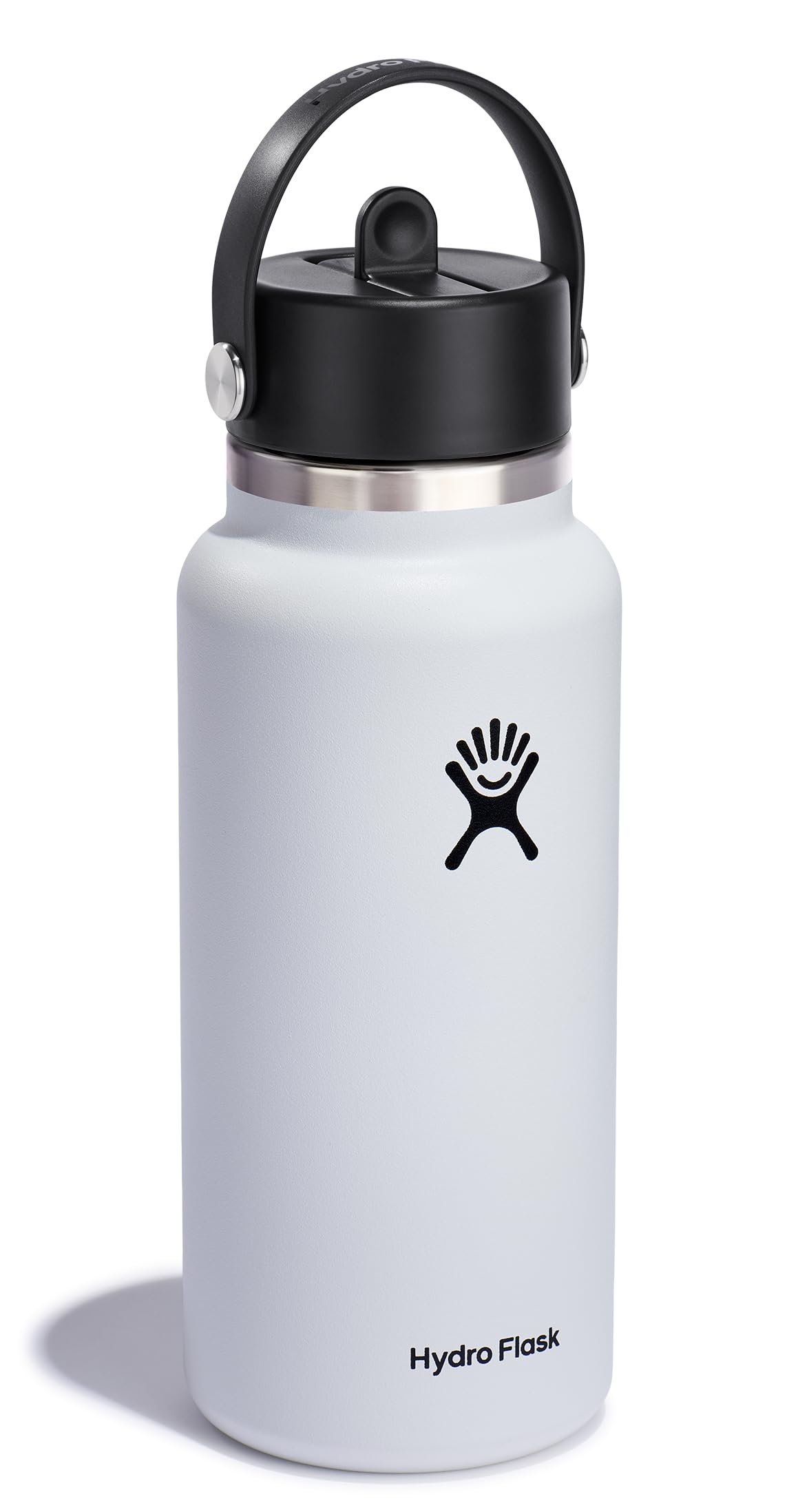 Hydro Flask Flex Straw Cap enables one-handed use and leakproof travel.