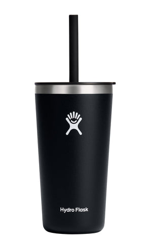 Flexible straw lid allows smooth sipping from any angle.