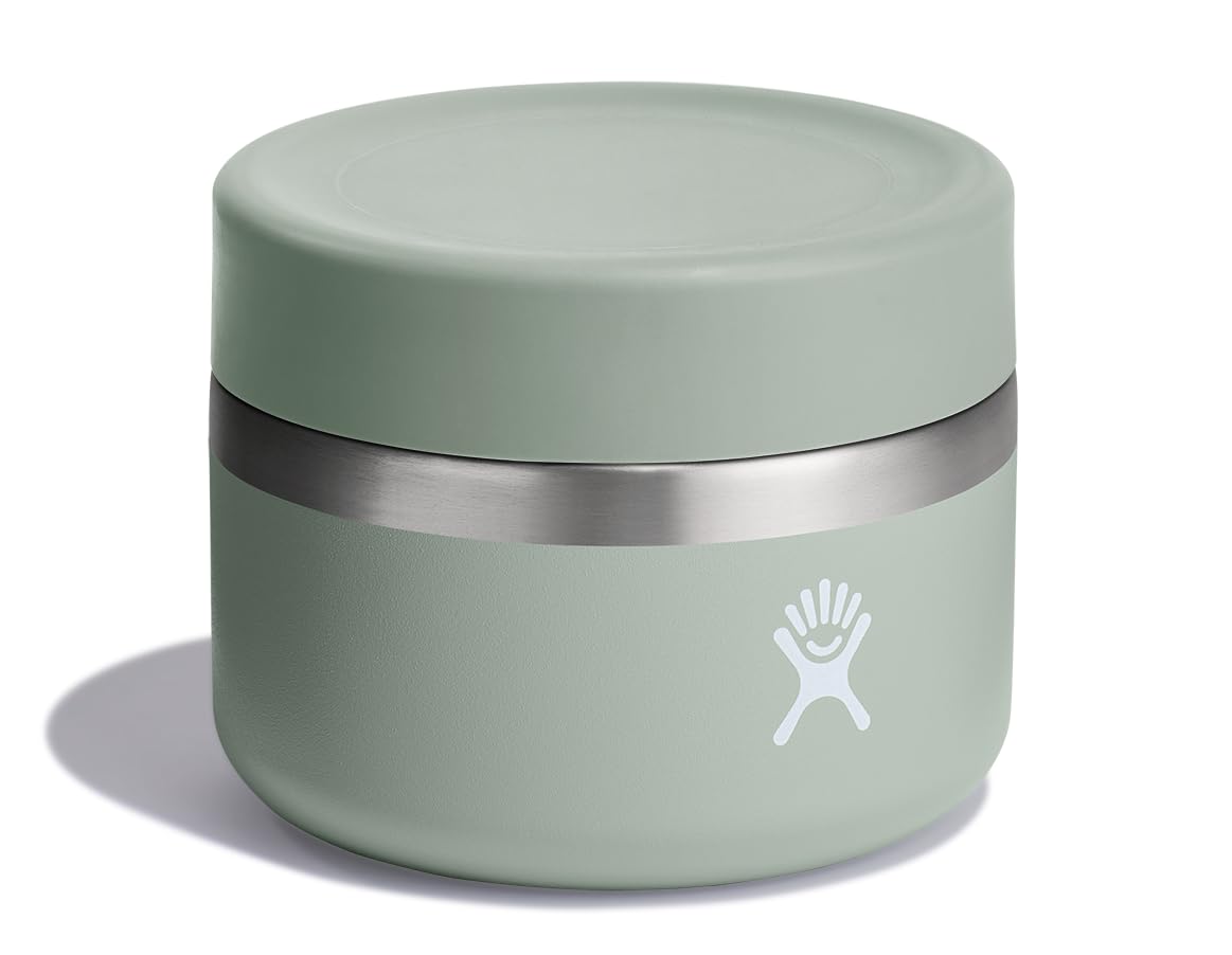 Hydro Flask Food Jar agave green side view with leakproof lid