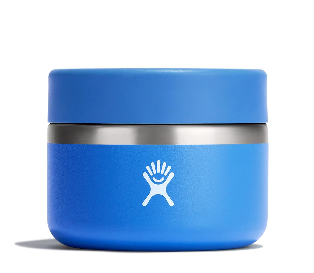 Hydro Flask Food Jar 12oz Cascade Blue, portable insulated lunch container for hot or cold meals.