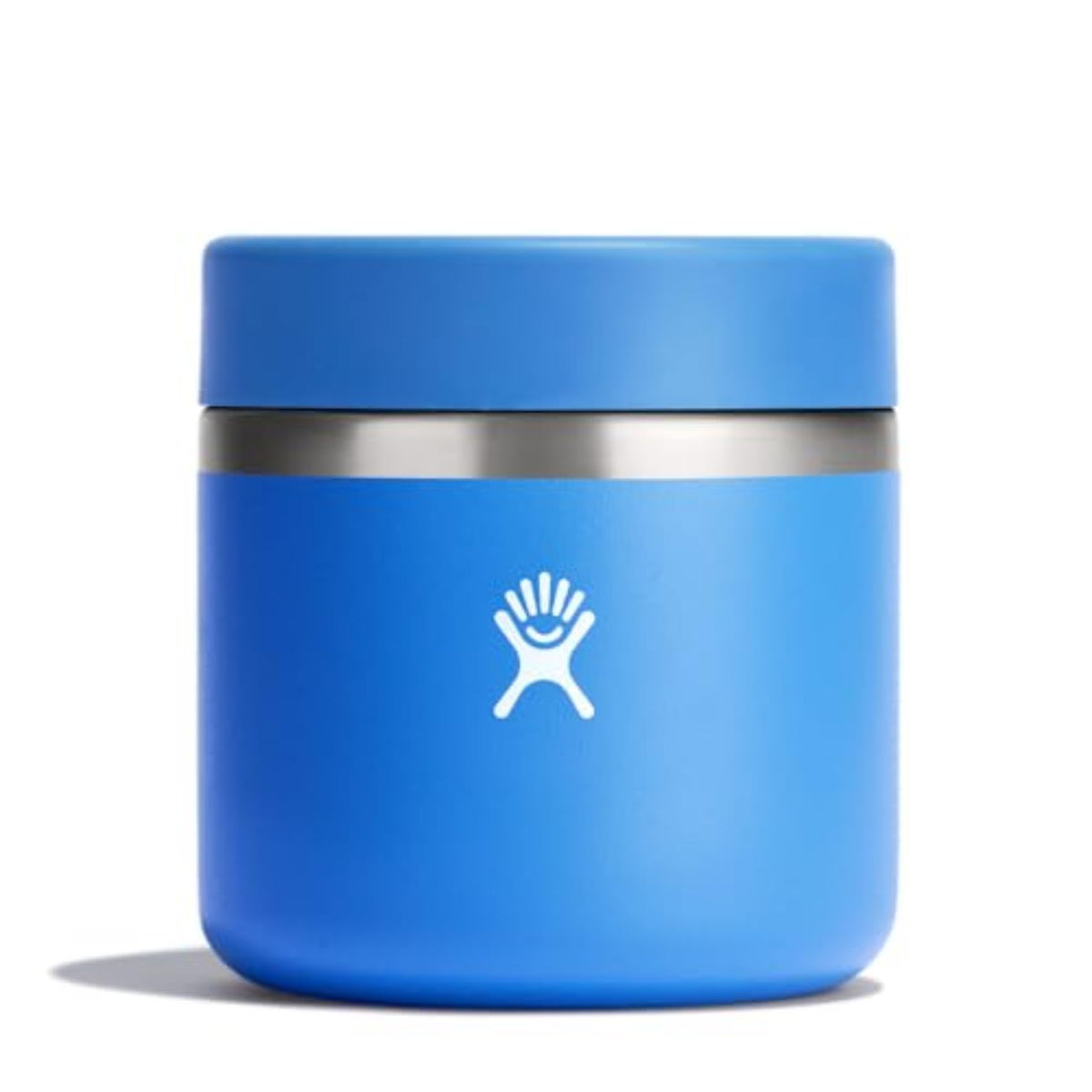 Hydro Flask Food Jar 20oz Cascade Blue front view, ideal for portable lunches.