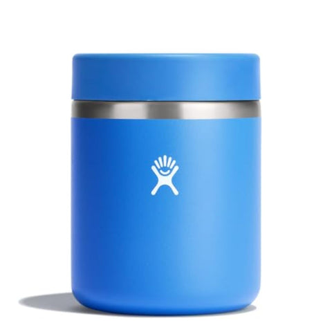 Hydro Flask Food Jar 28oz Cascade Blue with closed lid, leakproof lunch solution