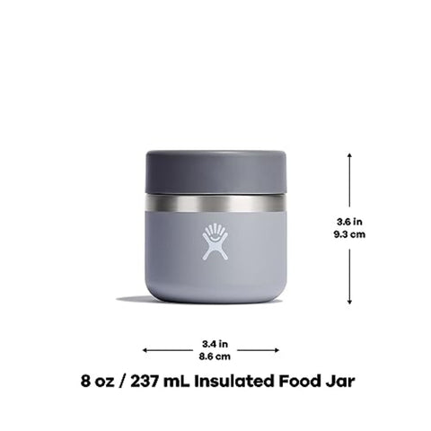 Hydro Flask Food Jar 8oz Cascade Blue insulated design keeps food hot or cold.