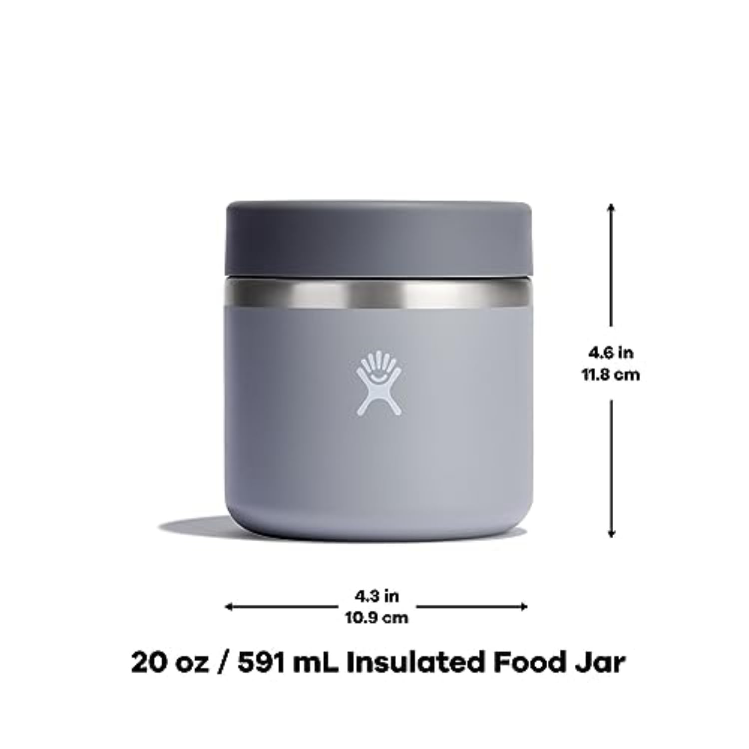 Hydro Flask Food Jar holds cold snacks and salads during travel