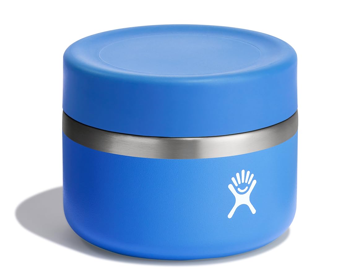 Hydro Flask Food Jar wide-mouth design for easy filling and cleaning on the go.