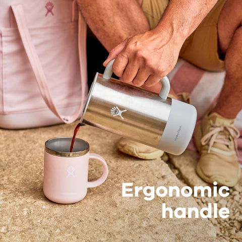 Hydro Flask French Press Birch pour-spout supports smooth pouring