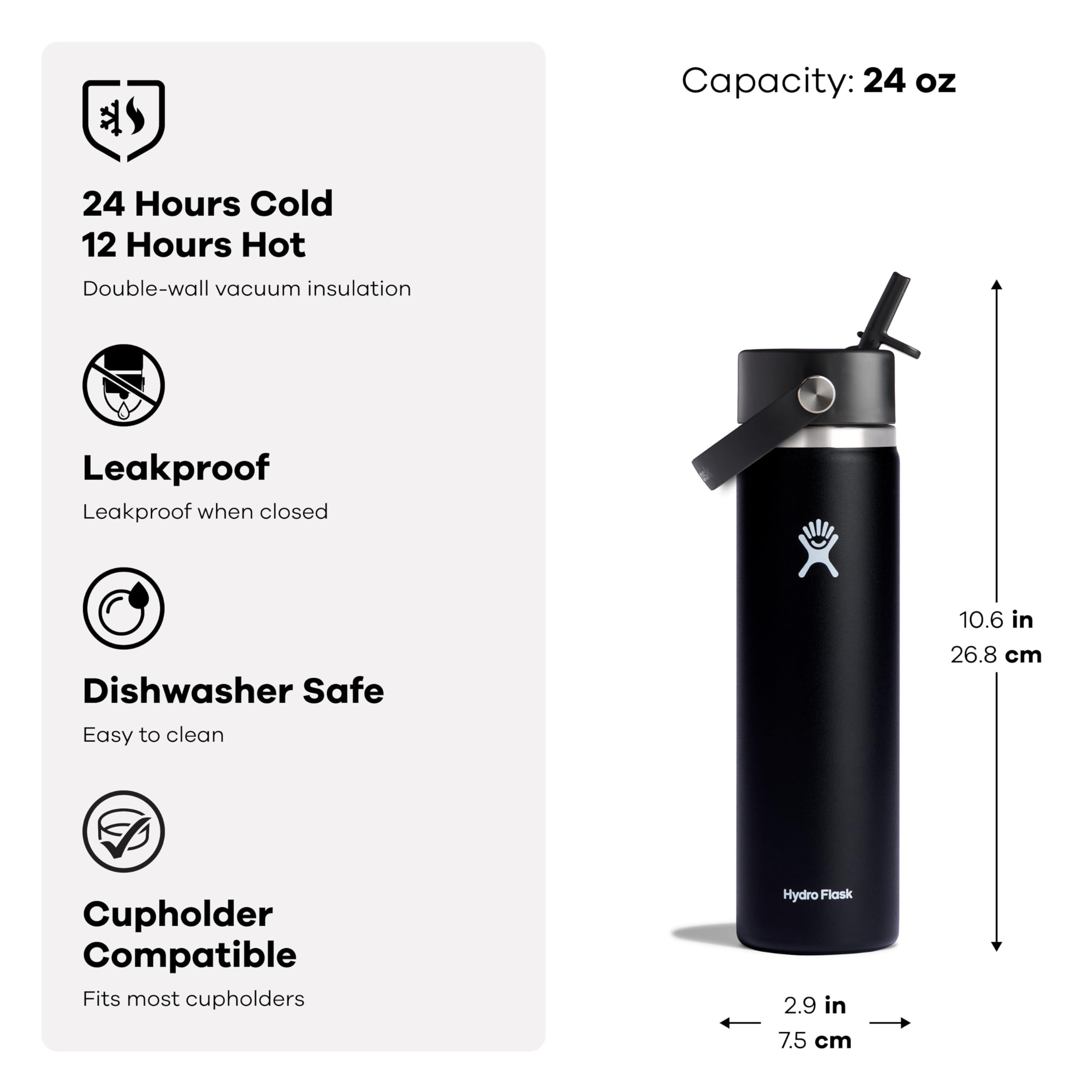 Hydro Flask wide mouth with ice ready for cooling drinks all day