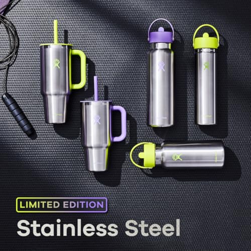 Hydro Flask 40 oz bottle ready for ice-filled drinks and easy drinking