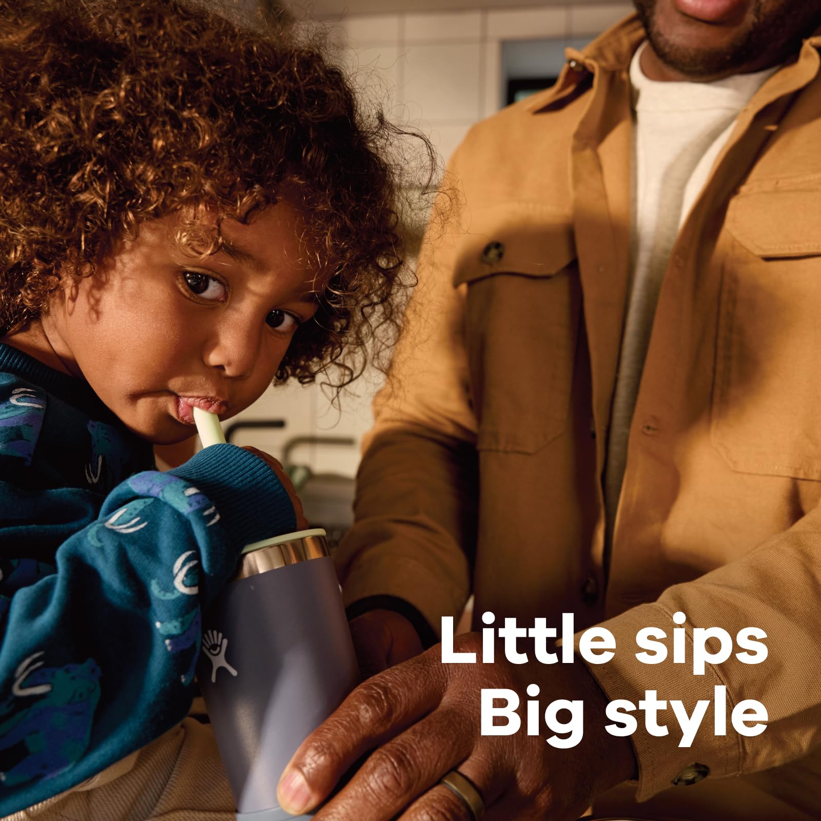 Hydro Flask Kids seaspray blue soft flexible straw for gentle sipping