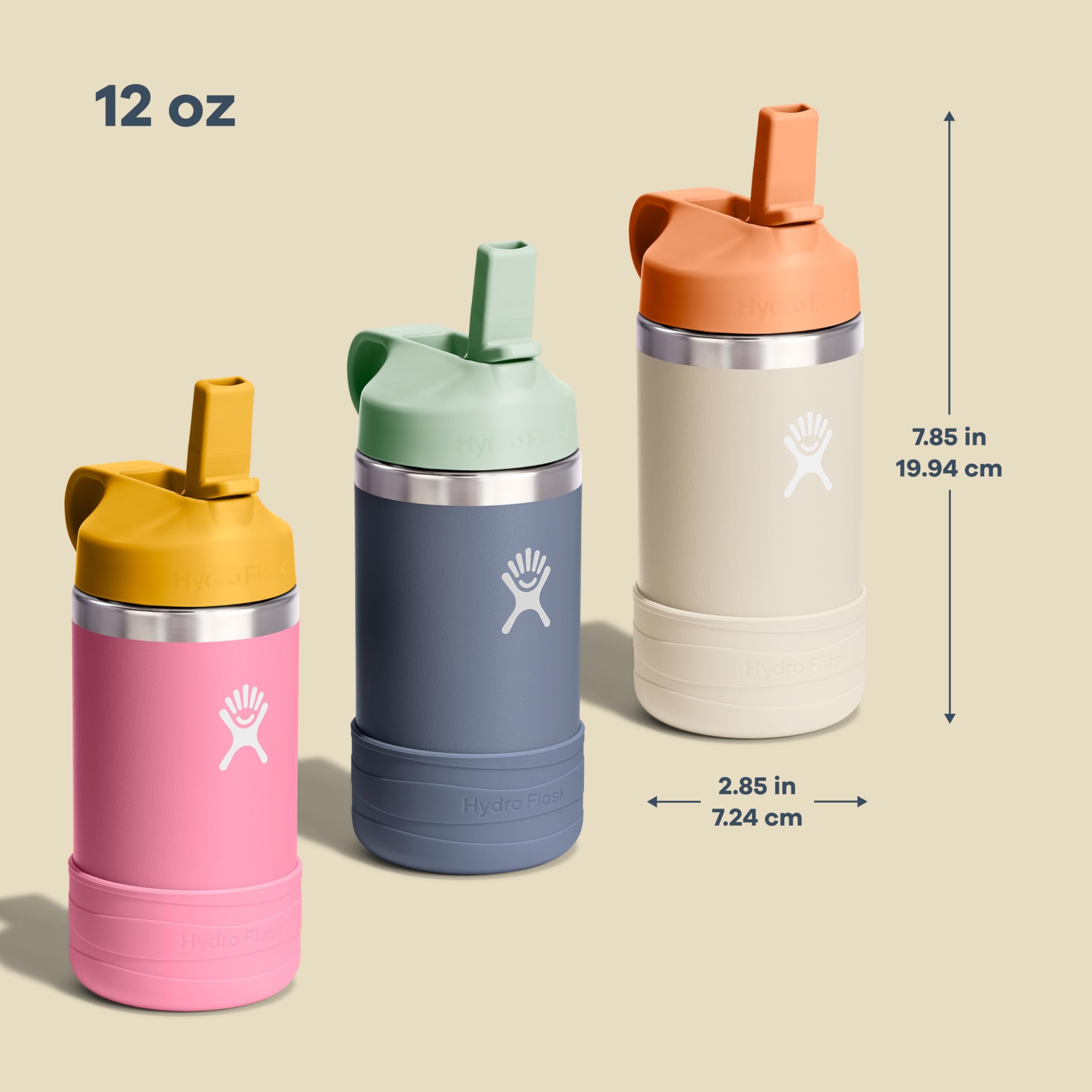 Hydro Flask Kids Koala Gray bottle-boot attached for extra durability