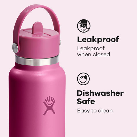 Hydro Flask leakproof cap ensures secure sealing for bag-friendly travel.
