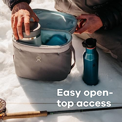 Hydro Flask Lunch Bag Agave 8L secure zipper for leak-proof transport