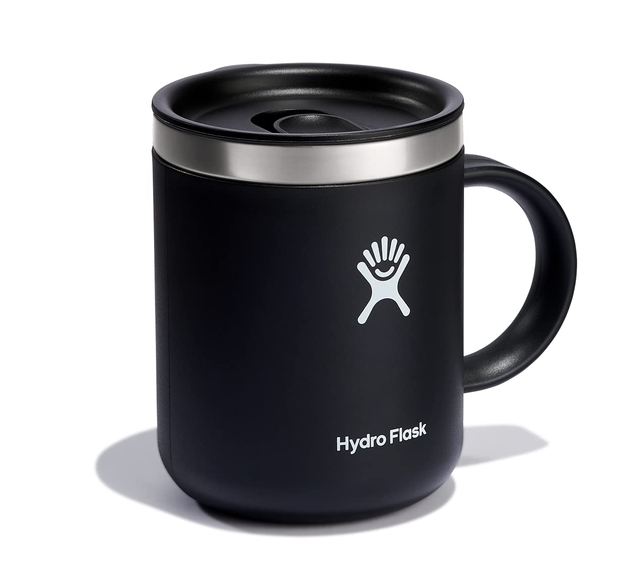 Hydro Flask Mug Closeable Lid shows splash control for transport.