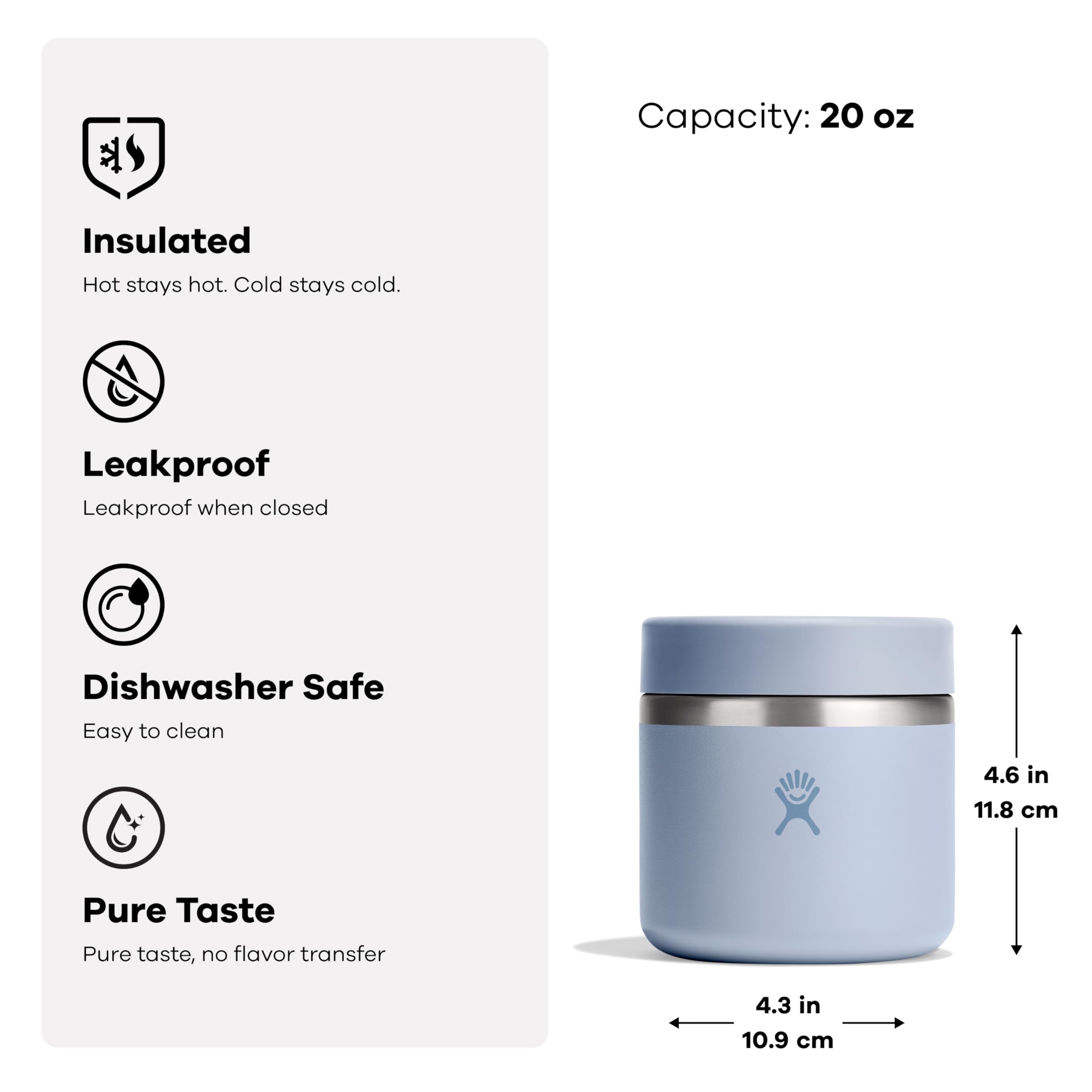 Hydro Flask pro-grade stainless steel preserves pure taste without flavor transfer.