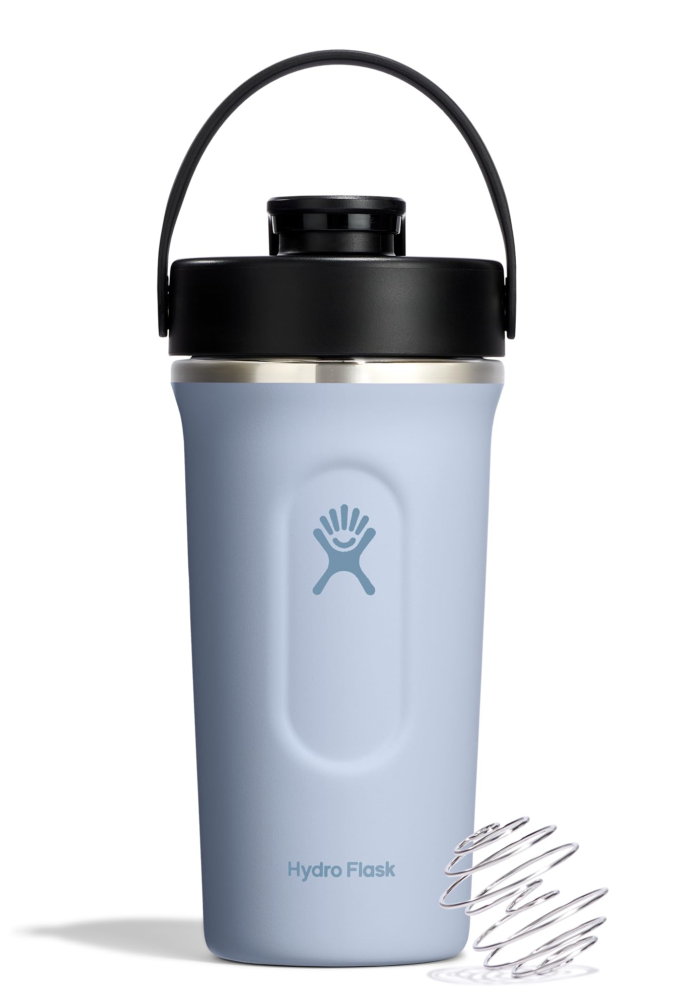 Hydro Flask Shaker Bottle 24oz Surf Blue, front view, ideal for on-the-go smoothies