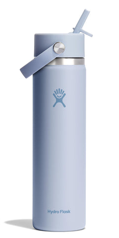 Hydro Flask Surf Blue 24oz wide-mouth bottle with handle for easy one-handed hydration on the go