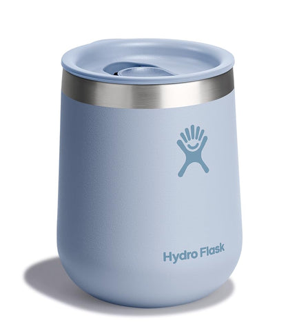 Hydro Flask Surf Blue insulated wine tumbler keeps drinks cold or hot.