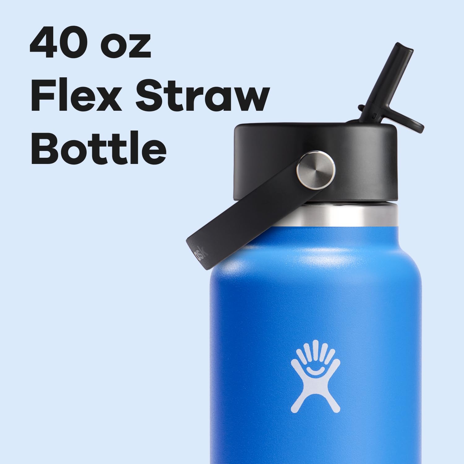 Hydro Flask 40 oz TempShield insulation keeps drinks cold outdoors.